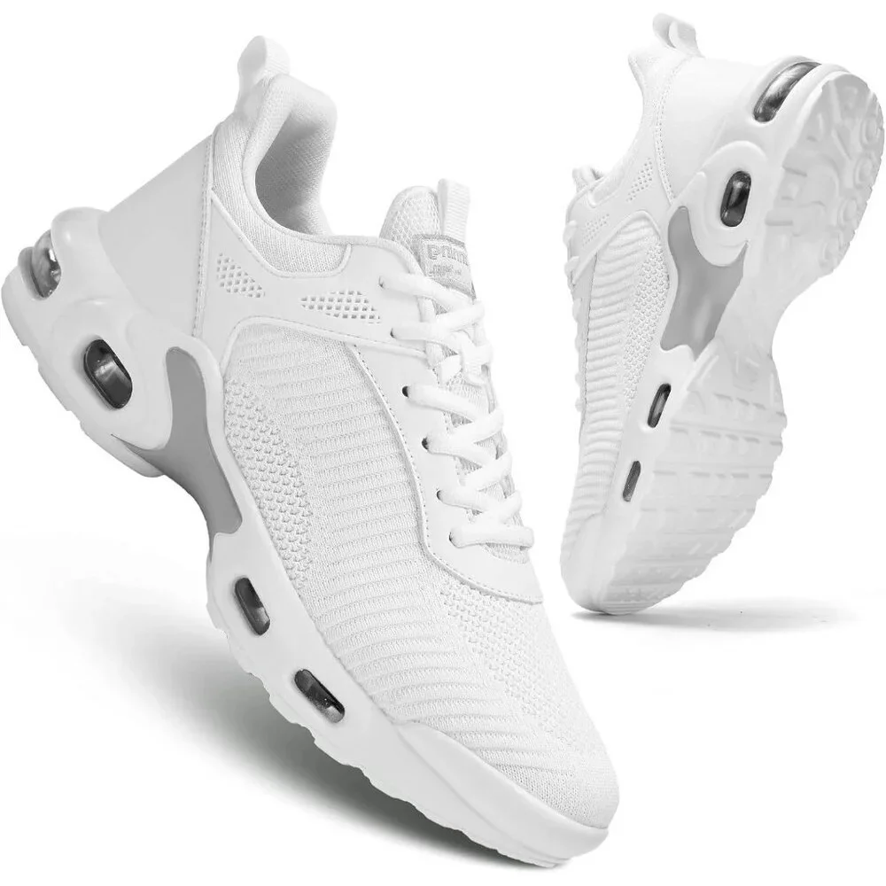 Men's White Sneaker Non Slip Air Running Athletics Tennis Basketball Shoes